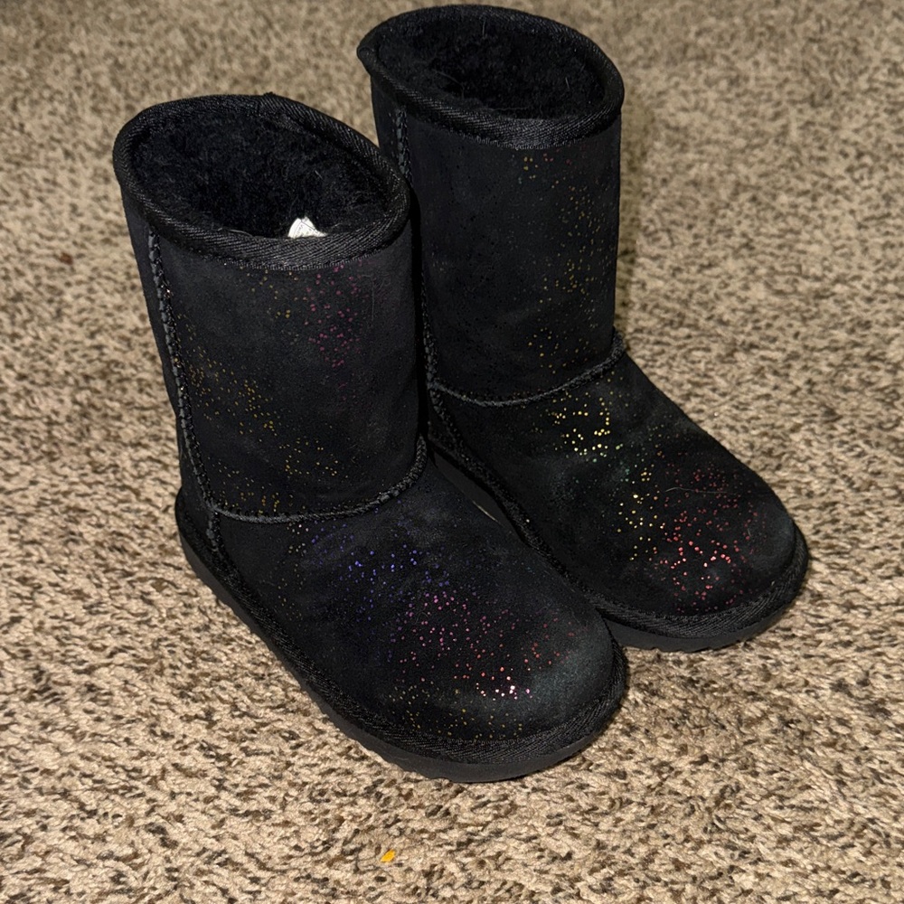 UGG Black Kids Boots with Glitter